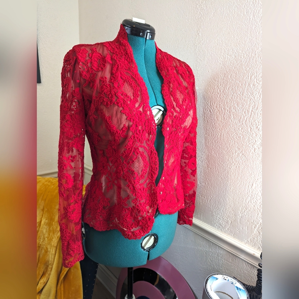 Victor Costa Garden Lace Jacket